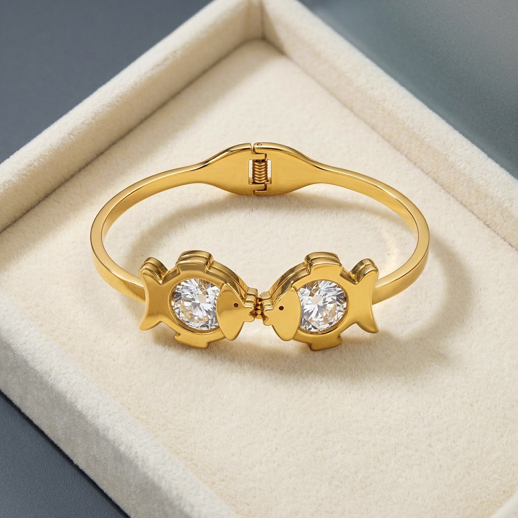 The Kiss Crystal Bangle