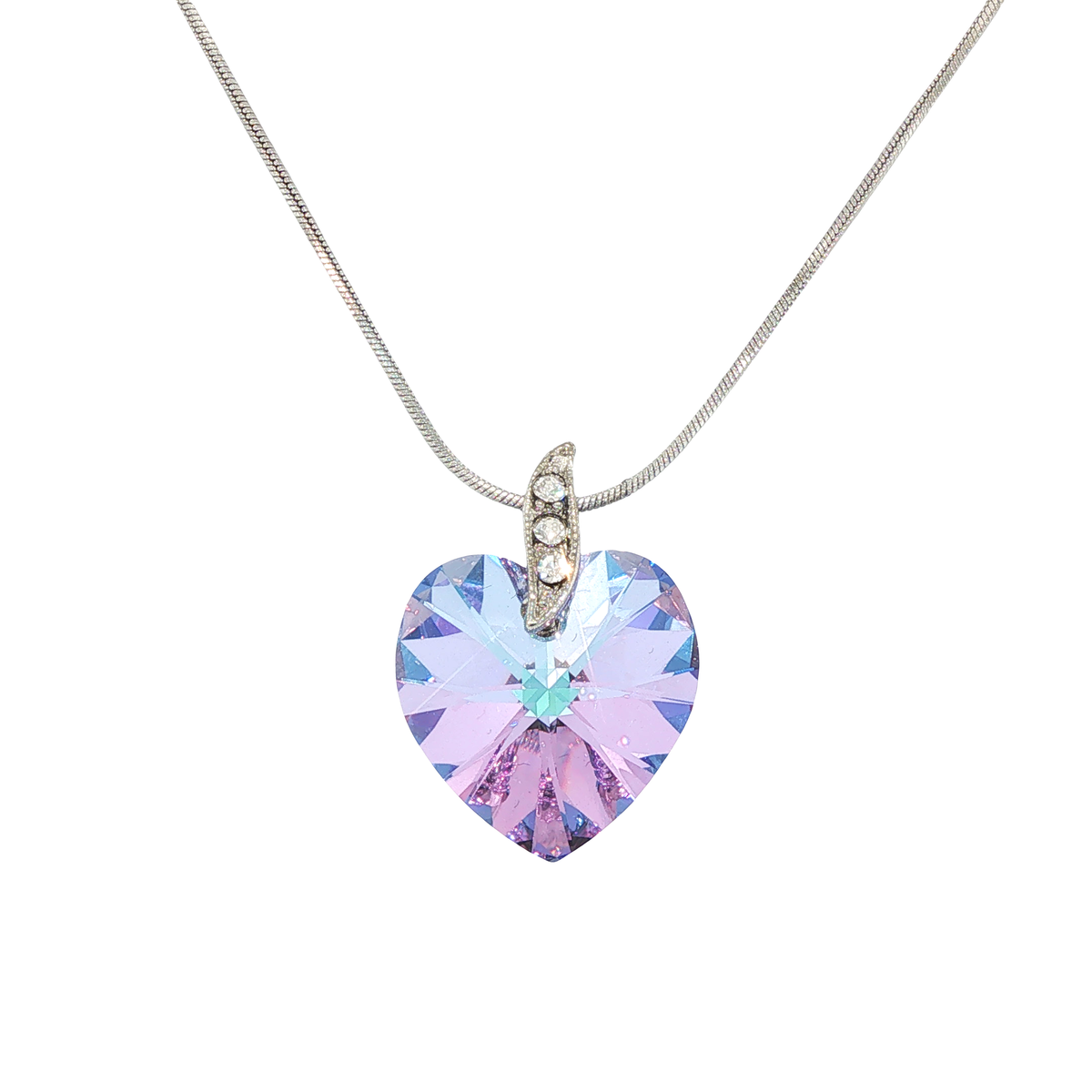 Swarovski Crystal Violet Heart Pendant